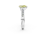 White gold Fancy Yellow Pear  Brilliant Channel-Set Solitaire Ring with Four-Prong Setting_22