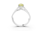 White gold Fancy Yellow Pear  Brilliant Channel-Set Solitaire Ring with Four-Prong Setting_23