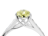 White gold Fancy Yellow Pear  Brilliant Channel-Set Solitaire Ring with Four-Prong Setting_24