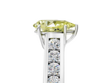 White gold Fancy Yellow Pear  Brilliant Channel-Set Solitaire Ring with Four-Prong Setting_25