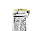 White gold Fancy Yellow Pear  Brilliant Diamond Channel Set Wide Band Ring with Bezel Setting_60