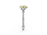 White gold Fancy Yellow Pear  Brilliant Pavé Band Solitaire with Four-Prong Setting_43