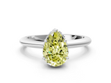 White gold Fancy Yellow Pear  Brilliant Solitaire Engagement Ring with Six-Prong Setting and Classic Band_20