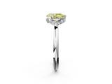 White gold Fancy Yellow Pear  Brilliant Solitaire Engagement Ring with Six-Prong Setting and Classic Band_22