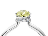 White gold Fancy Yellow Pear  Brilliant Solitaire Engagement Ring with Six-Prong Setting and Classic Band_24