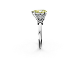 White gold Fancy Yellow Pear  Brilliant Solitaire with Pave Band and Four-Prong Setting_22