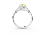 White gold Fancy Yellow Pear  Brilliant Solitaire with Pave Band and Four-Prong Setting_23