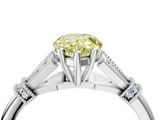 White gold Fancy Yellow Pear  Brilliant Solitaire with Pave Band and Four-Prong Setting_24