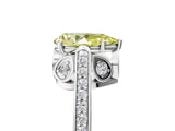 White gold Fancy Yellow Pear  Cut Cathedral Pave Diamond Engagement Ring with Six-Prong Setting_36