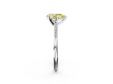 White gold Fancy Yellow Pear  Cut Channel Set Solitaire Engagement Ring with Four-Prong Setting_222