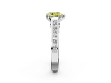 White gold Fancy Yellow Pear  Cut Channel Set Solitaire Engagement Ring with Prong Setting_22