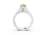 White gold Fancy Yellow Pear  Cut Channel Set Solitaire Engagement Ring with Prong Setting_23