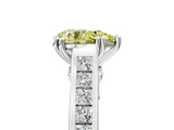 White gold Fancy Yellow Pear  Cut Channel Set Solitaire Engagement Ring with Prong Setting_25