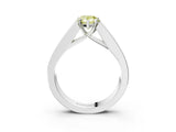 White gold Fancy Yellow Pear Cut Cut Channel Set Solitaire Ring with Four-Prong Setting_15