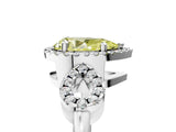 White gold Fancy Yellow Pear Cut Cut Halo Diamond Infinity Band with Four-Prong Setting_5