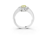 White gold Fancy Yellow Pear Cut Cut Halo Diamond Pavé Engagement Ring with Milgrain Detailing_51