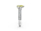 White gold Fancy Yellow Pear Cut Cut Pave Split Shank Engagement Ring with Four-Prong Setting_14