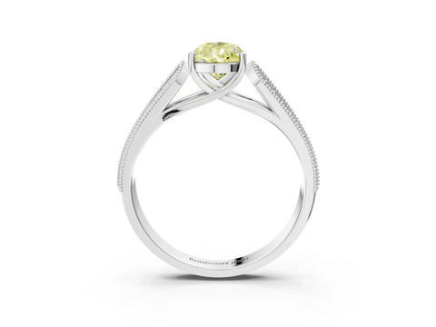 White gold Fancy Yellow Pear Cut Cut Pave Split Shank Engagement Ring with Four-Prong Setting_15