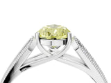 White gold Fancy Yellow Pear Cut Cut Pave Split Shank Engagement Ring with Four-Prong Setting_16