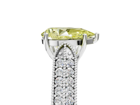 White gold Fancy Yellow Pear Cut Cut Pave Split Shank Engagement Ring with Four-Prong Setting_17
