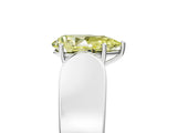 White gold Fancy Yellow Pear Cut Diamond Channel Set Solitaire Ring with Four-Prong Setting_31