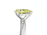 White gold Fancy Yellow Pear Cut Diamond Engagement Ring with Side Stone Accents and Four-Prong Setting_17