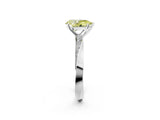 White gold Fancy Yellow Pear Cut Diamond Engagement Ring with Side Stone Accents and Four-Prong Setting_26