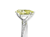 White gold Fancy Yellow Pear Cut Diamond Engagement Ring with Side Stone Accents and Four-Prong Setting_29