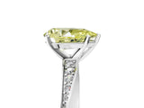 White gold Fancy Yellow Pear Cut Diamond Engagement Ring with Side Stone Accents and Four-Prong Setting_77