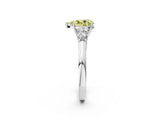 White gold Fancy Yellow Pear  Cut Diamond Five-Stone Prong Set White Gold Ring_86