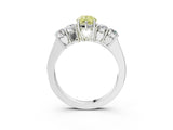 White gold Fancy Yellow Pear  Cut Diamond Five-Stone Prong Set White Gold Ring_87