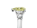 White gold Fancy Yellow Pear  Cut Diamond Five-Stone Prong Set White Gold Ring_89