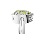 White gold Fancy Yellow Pear  Cut Diamond Halo Engagement Ring with Split Shank and Four-Prong Setting_95