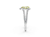 White gold Fancy Yellow Pear Cut Diamond Halo Split Shank Engagement Ring_53
