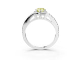 White gold Fancy Yellow Pear Cut Diamond Halo Split Shank Engagement Ring_54