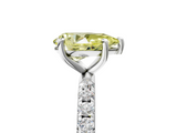 White gold Fancy Yellow Pear  Cut Diamond Pavé Band Solitaire with Four-Prong Setting_8