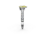 White gold Fancy Yellow Pear  Cut Diamond Pave Band with Four-Prong Setting_39