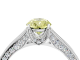 White gold Fancy Yellow Pear  Cut Diamond Pave Band with Four-Prong Setting_41