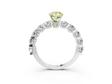 White gold Fancy Yellow Pear Cut Diamond Side Stone Engagement Ring with Four-Prong Setting_39