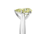 White gold Fancy Yellow Pear Cut Diamond Solitaire Engagement Ring with Cathedral Setting and Four-Prong Mount_179