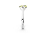 White gold Fancy Yellow Pear Cut Diamond Solitaire Engagement Ring with Cathedral Setting and Four-Prong Mount_35