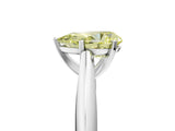 White gold Fancy Yellow Pear Cut Diamond Solitaire Engagement Ring with Cathedral Setting and Four-Prong Mount_98