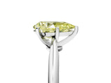 White gold Fancy Yellow Pear Cut Diamond Solitaire Engagement Ring with Classic Band and Four-Prong Setting_41