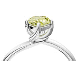 White gold Fancy Yellow Pear Cut Diamond Solitaire Engagement Ring with Four-Prong Setting and Classic Band_24