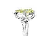 White gold Fancy Yellow Pear Cut Diamond Solitaire Engagement Ring with Four-Prong Setting and Classic Band_25