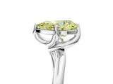 White gold Fancy Yellow Pear Cut Diamond Solitaire Engagement Ring with Four-Prong Setting and Classic Band_49