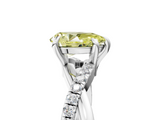 White gold Fancy Yellow Pear  Cut Diamond Twist Band Solitaire with Prong Setting_60