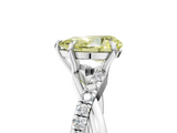 White gold Fancy Yellow Pear  Cut Diamond Twisted Band with Pavé Setting and Four-Prong Setting_37
