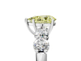 White gold Fancy Yellow Pear  Cut Five-Stone Prong Set Diamond Ring with Classic Band_36