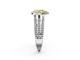 White gold Fancy Yellow Pear  Cut Halo Diamond Engagement Ring with Split Shank and Four-Prong Setting_22